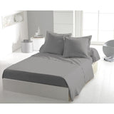 Drap plat - HOME LINGE PASSION - Microfibre 82 g - 180 x 290 cm - 1 personne - Gris clair