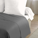 Drap plat - HOME LINGE PASSION - Microfibre 82 g - 180 x 290 cm - 1 personne - Anthracite
