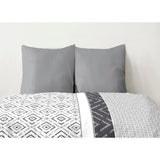 Lot de 2 taies d'oreiller - HOME LINGE PASSION - 50 x 70 cm - Gris clair