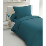 Parure de couette 2 pieces - HOME LINGE PASSION - HP72065 - Microfibre 82 g - 140 x 200 cm - Bleu canard