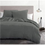 Parure de couette 3 pieces - HOME LINGE PASSION - HP72075 - Microfibre 82 g - 240 x 260 cm - Gris anthracite