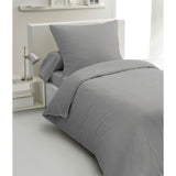 Parure de couette 2 pieces - HOME LINGE PASSION - HP72080 - Microfibre 82 g - 140 x 200 cm - Gris clair