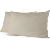 Lot de 2 taies d'oreiller - HOME LINGE PASSION - HP72085 - Microfibre 82 g - 50 x 70 cm - Beige ivoire