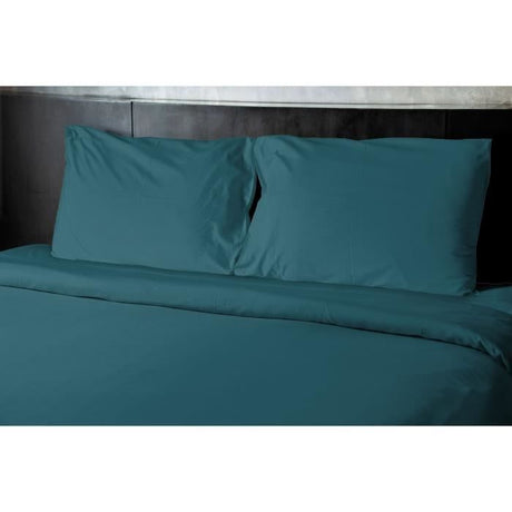 Drap plat - HOME LINGE PASSION - HP72100 - Microfibre 82 g - 180 x 290 cm - Bleu canard