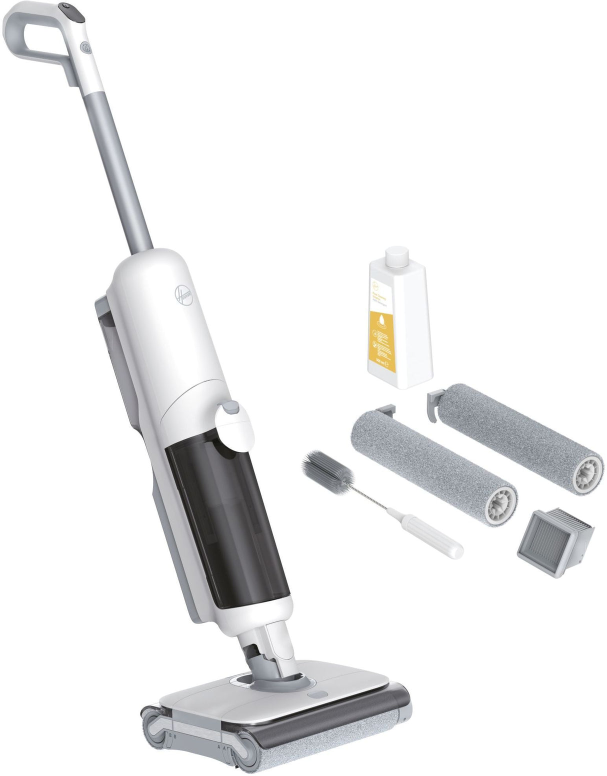 HOOVER HW500 - Aspirateur Balai Laveur sans Fil Eau et Poussiere - Double Rouleau - Moteur Haute Performance 230W