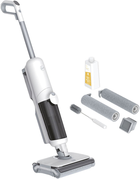 HOOVER HW500 - Aspirateur Balai Laveur sans Fil Eau et Poussiere - Double Rouleau - Moteur Haute Performance 230W