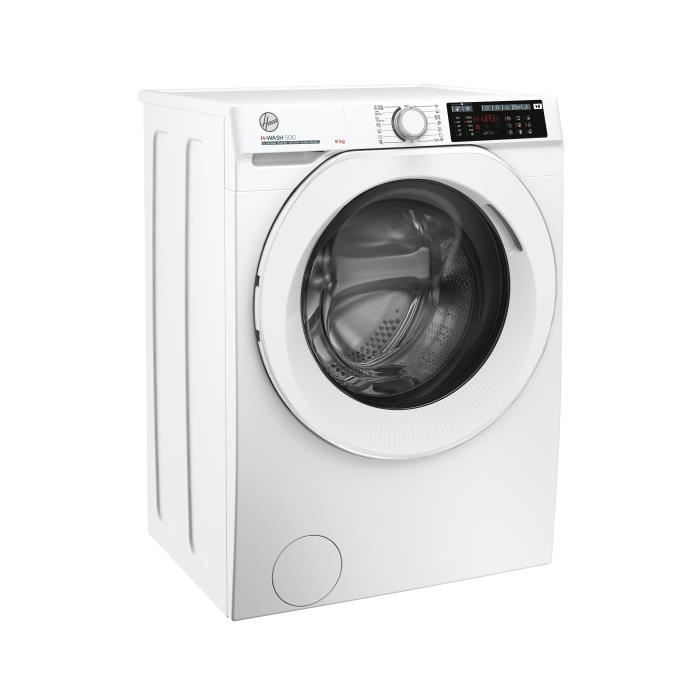 Lave-linge hublot HOOVER H-WASH 500 HW 28AM/1-S - 8 kg - Induction - 1200 trs/min - Classe A - Connecté - Vapeur - Blanc