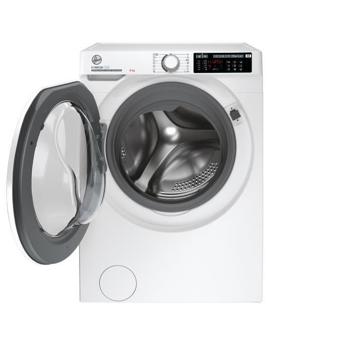 Lave-linge hublot HOOVER H-WASH 500 HW 28AM/1-S - 8 kg - Induction - 1200 trs/min - Classe A - Connecté - Vapeur - Blanc