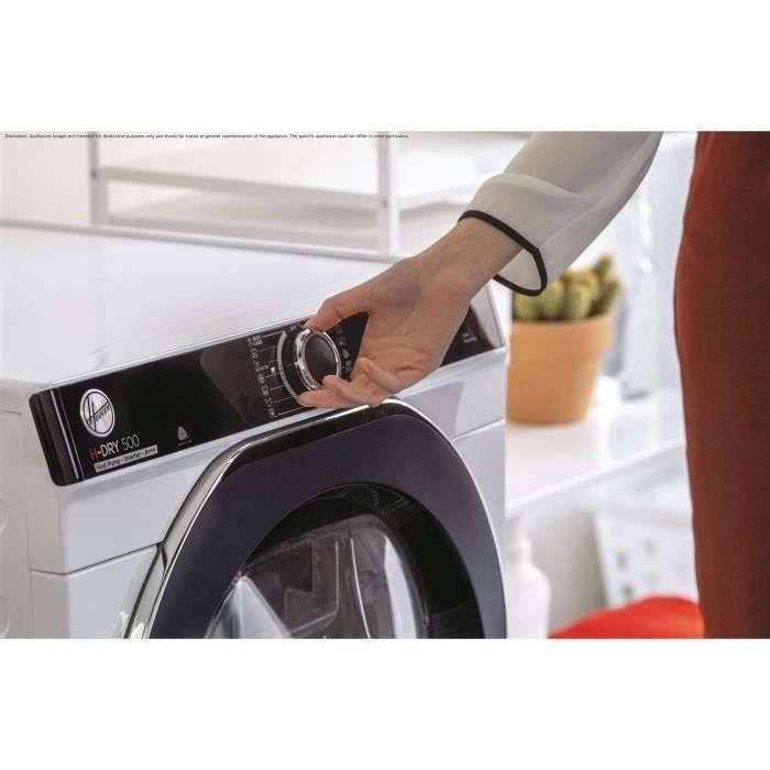 Seche-linge pompe a chaleur HOOVER NDPEH10A2TCBEXSS H-DRY 500 - 10 kg - Connecté - Blanc