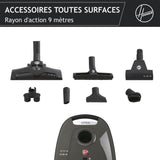 Aspirateur Traineau Sac - HOOVER Telios Extra TXL20PET - 700 W - 3,5 L - 69 dBA  - Spécial Animaux