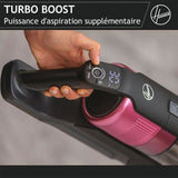 Aspirateur Balai sans fil - HOOVER HF920H - 65 AW - 86 dBA - Ecran LED - Rose / Gris