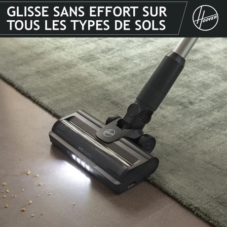 Aspirateur Balai sans fil - HOOVER HF1P10H - 40 AW - Ecran LED - Noir / Pastel violet