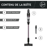 Aspirateur Balai sans fil - HOOVER HF1P10H - 40 AW - Ecran LED - Noir / Pastel violet
