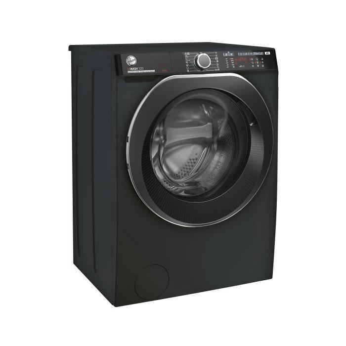 Lave-linge hublot HOOVER H-WASH 500 HWP49AMBCR/1-S - 9 kg - Induction - 1400 trs/min - Classe A - connectÈ - vapeur - Anthracite