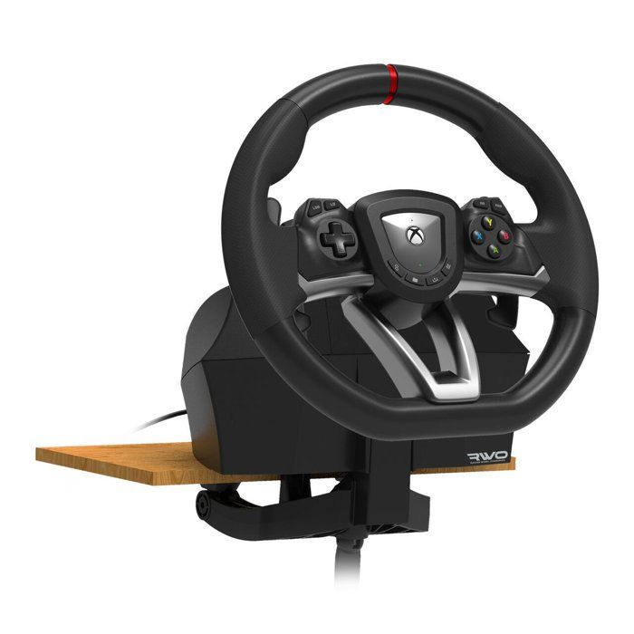Volant de course - HORI - Overdrive - Pédales incluses - Compatible PC et Xbox - Noir