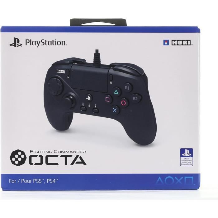 Manette filaire - PlayStation - HORI - Fighting commander OCTA pour PC, PS4 et PS5 - Noir