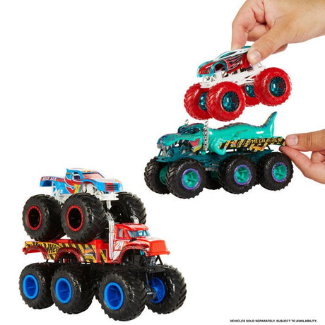 Voiture - Hot Wheels - Monster Trucks - Assortiment 1/64 - Multicolore - 6 roues
