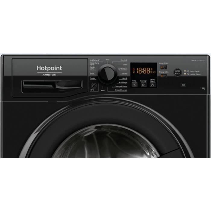 Lave-linge hublot HOTPOINT NS11469FBKFR -  11 kg - Induction - L60cm - 1400 trs/min - Classe A - Noir
