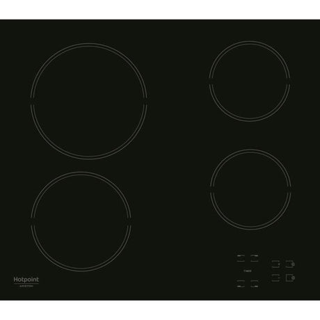 Table de cuisson vitrocéramique - HOTPOINT - HR631C - 4 foyers - 60 cm - Noir