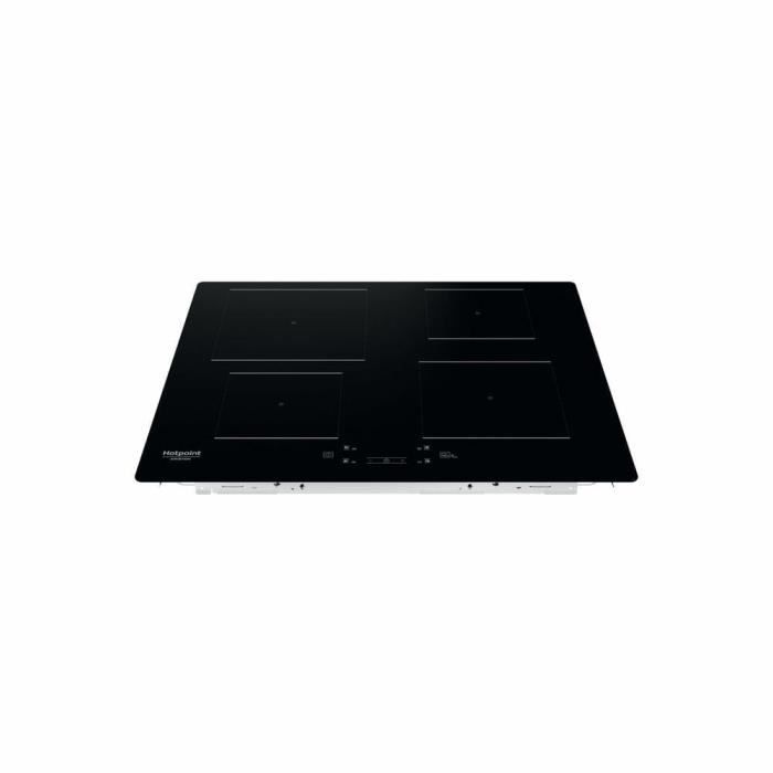 Table de cuisson induction - HOTPOINT - 4 foyers - L60 cm - HQ5660SNE - 7200 W - Revetement verre noir