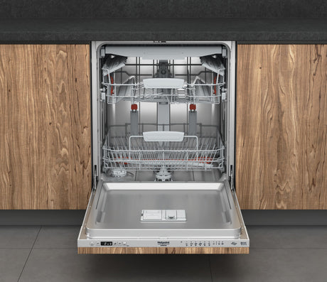 Lave-vaisselle tout encastrable HOTPOINT HI5030WEF - 14 couverts - Induction - L60cm - 43 dB - tiroir a couverts