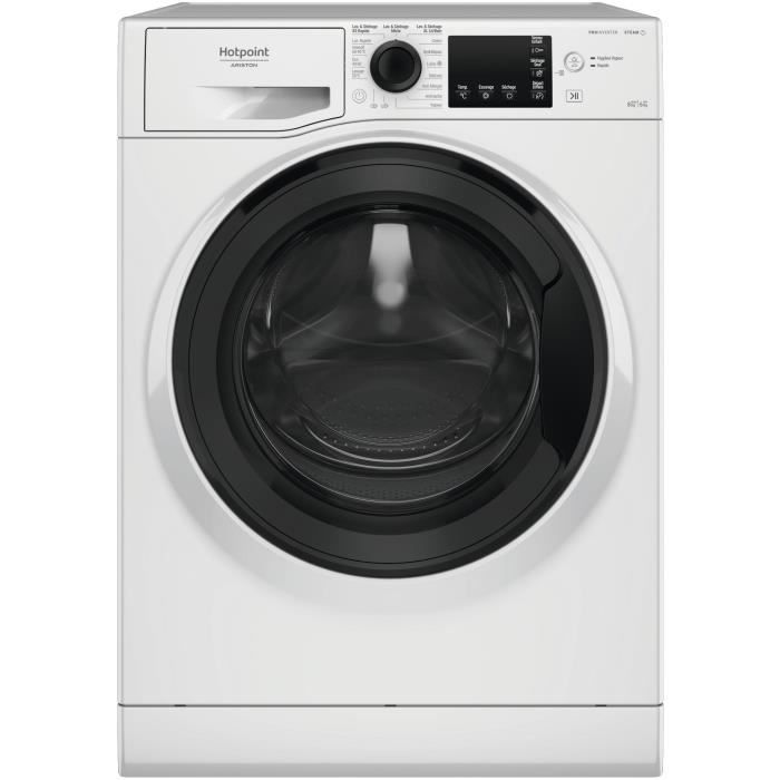 Lave-linge séchant HOTPOINT NDB8635KFR - 8 / 6 kg - Induction - L60cm - 1400 trs/min - Blanc