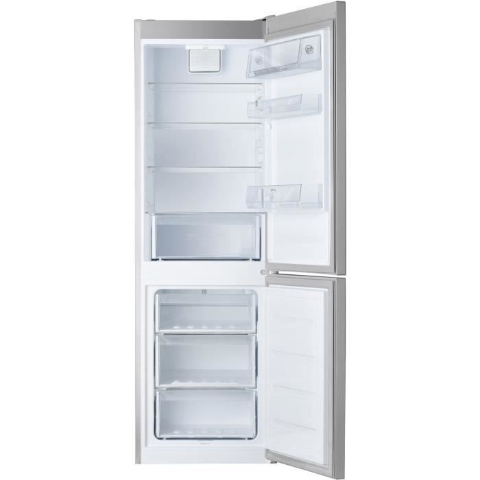 RÈfrigÈrateur congÈlateur bas - HOTPOINT H8A2ES - 337 L (226L +111 L) - Froid brassÈ - Classe E - L69 cm x H 193,5 cm - silver