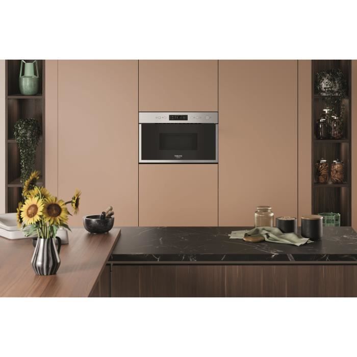 Four micro-ondes encastrable - HOTPOINT - HAM 212O X - Inox - 22 L