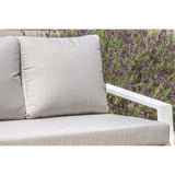 Salon bas de jardin - Blanc - Aluminium - 5 places - Ibiza