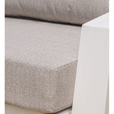 Salon bas de jardin - Blanc - Aluminium - 5 places - Ibiza