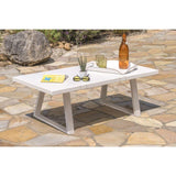 Salon bas de jardin - Blanc - Aluminium - 5 places - Ibiza