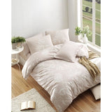 Parure de lit - 1 housse de couette 220 x 240 cm + 2 taies d'oreiller 60 x 60 cm - 65% coton, 35% polyester - Vison