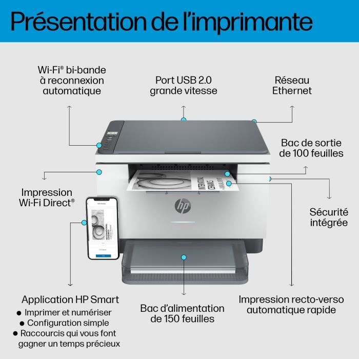 Imprimante multifonction HP Laserjet M234dw laser noir et blanc