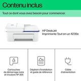 Imprimante tout-en-un HP Deskjet 4230e Jet d'encre couleur Copie Scan - 3 mois d'Instant ink inclus avec HP+