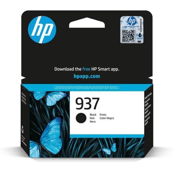 HP 937 Cartouche d'encre noire authentique (4S6W5NE) pour HP OfficeJet Pro 9110/9120/9130/9720/9730