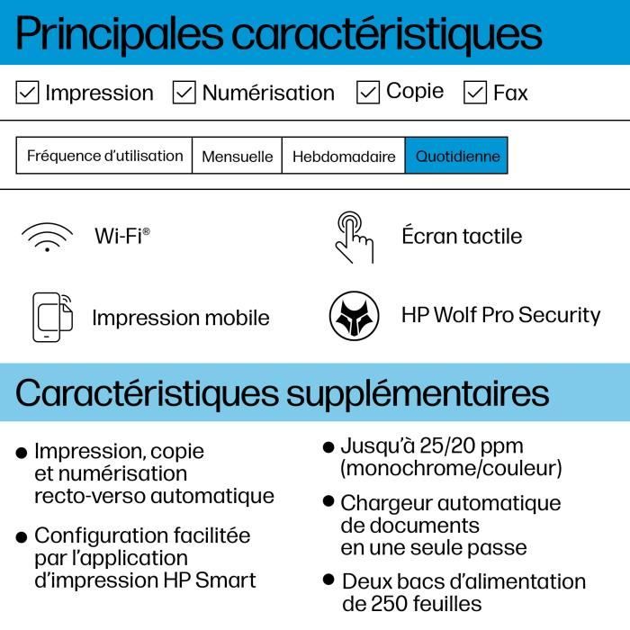 Imprimante HP OfficeJet Pro 9135e Tout-en-un Couleur Recto Verso, 6 mois Instant Ink inclus avec HP+
