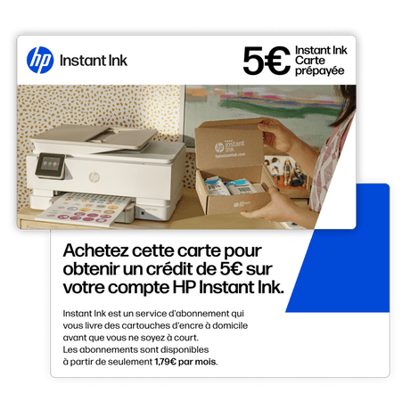 Carte prépayée Instant Ink HP - Abonnement livraison cartouches originales HP