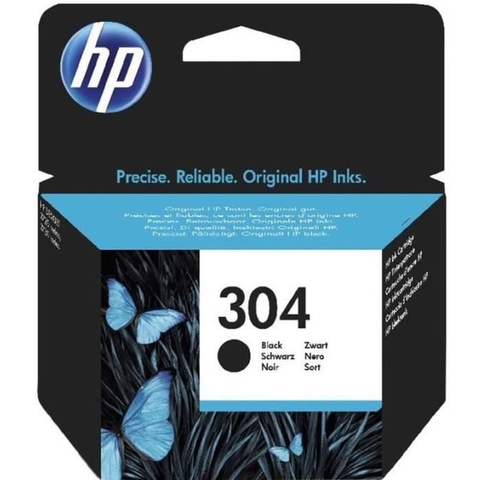 HP 304 Black Original Ink Cartridge (N9K06AE) for HP DeskJet 2620/2630/3720/3730