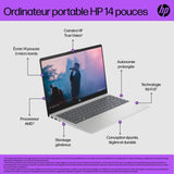 PC Portable HP 14-em0003nf -  Windows 11 - 14 FHD IPS - Ryzen 7 7730U - RAM 16Go - Stockage 1To SSD - AZERTY