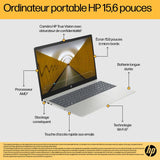 PC Portable HP 15-fc0019nf - Windows 11 - 15,6 FHD IPS - Ryzen 7 7730U - RAM 16Go - Stockage 1To SSD - AZERTY