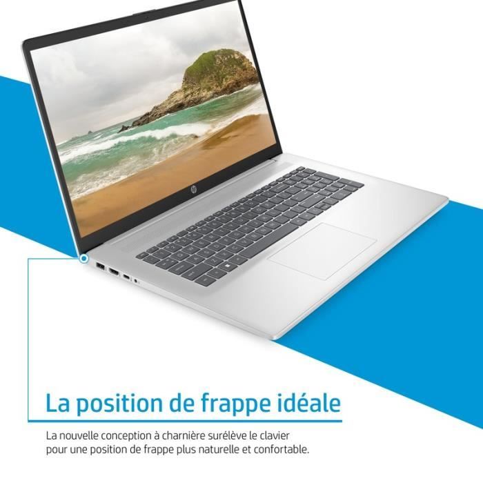 PC Portable HP 17-cn3013nf - Windows 11 - 17,3 HD+ - Core i3-N305 - RAM 8Go - Stockage 512Go SSD - AZERTY