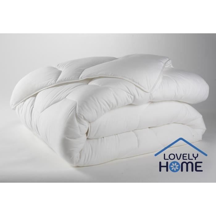 Couette tempÈrÈe 350gr/m≤ antiacariens LOVELY HOME - 220 x 240 cm - Blanc