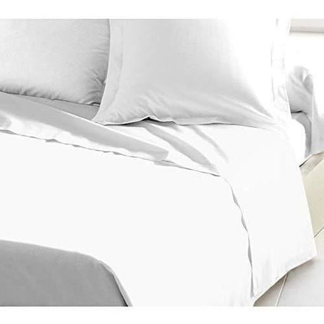 Drap Plat - LOVELY HOME -100% coton - 180 x 290 cm - Blanc