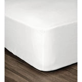 LOVELY HOME Drap Housse 100% Coton 160x200cm - Bonnet 35cm - Blanc