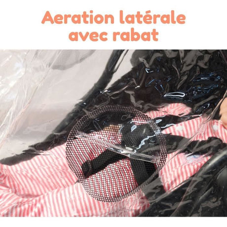 Habillage pluie universel - BAMBISOL - Pour poussette ayant un canopy