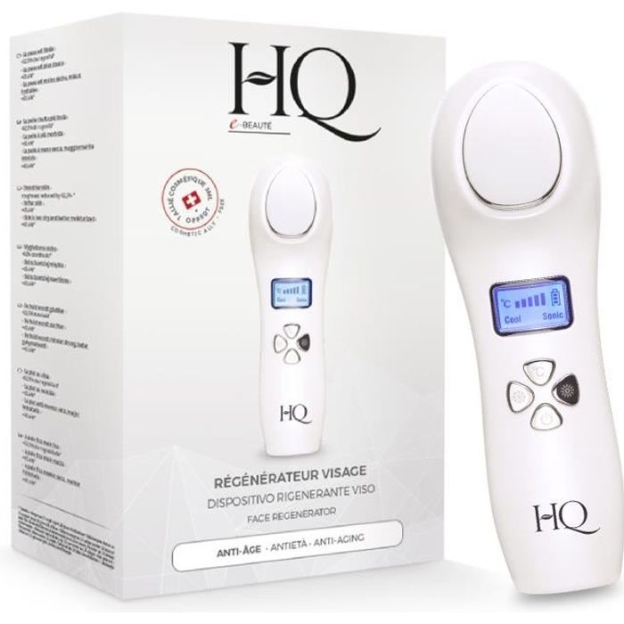 Rajeunisseur de visage anti-âge HQ - Sans fil - Batterie lithium 800 mAh - Blanc