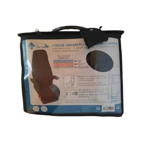 Housse universelle HTC EQUIPEMENTS pour siege de camion en coton matelassé noir 80% coton et 20% polyester
