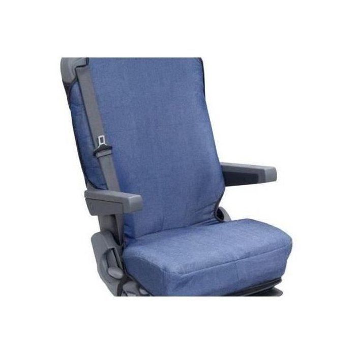 Housse universelle HTC EQUIPEMENTS pour siege de camion en coton matelassé tissu jean's 100% coton