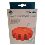 Pack sécurité - HTC EQUIPEMENT - 1 disque d'avertissement lumineux 15 LED + 5 gilets de sécurité adulte XL