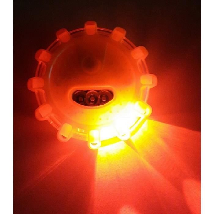 Pack sécurité - HTC EQUIPEMENT - 1 disque d'avertissement lumineux 15 LED + 5 gilets de sécurité adulte XL